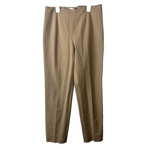Piazza Sempione Marion Khaki Straight leg pants Size 46/8 Italy Side Zip E13